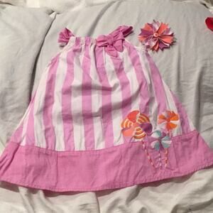 Lollipop dress with corresponding hair bow worn 1x